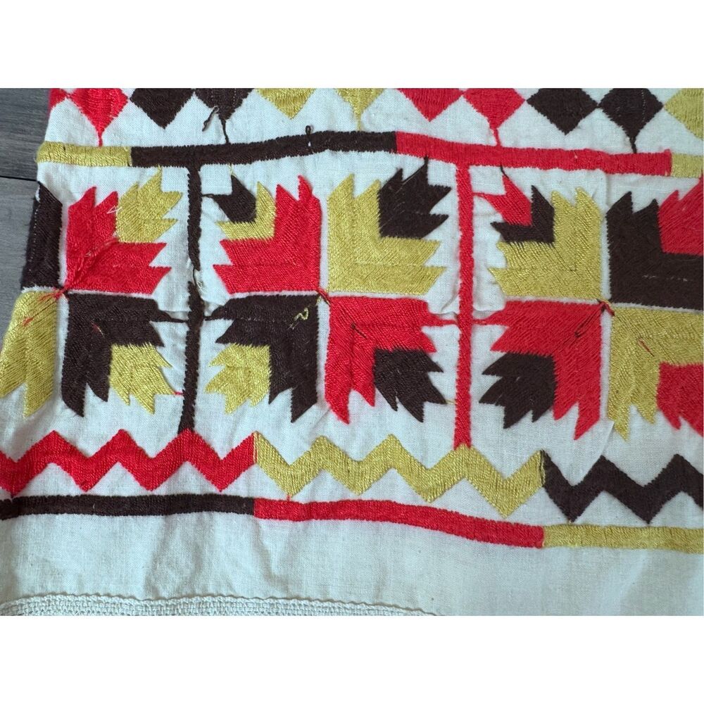 German 100% Quality Cotton Embroidered Boho Folk Cream Maxi Skirt Oktoberfest - Picture 11 of 14